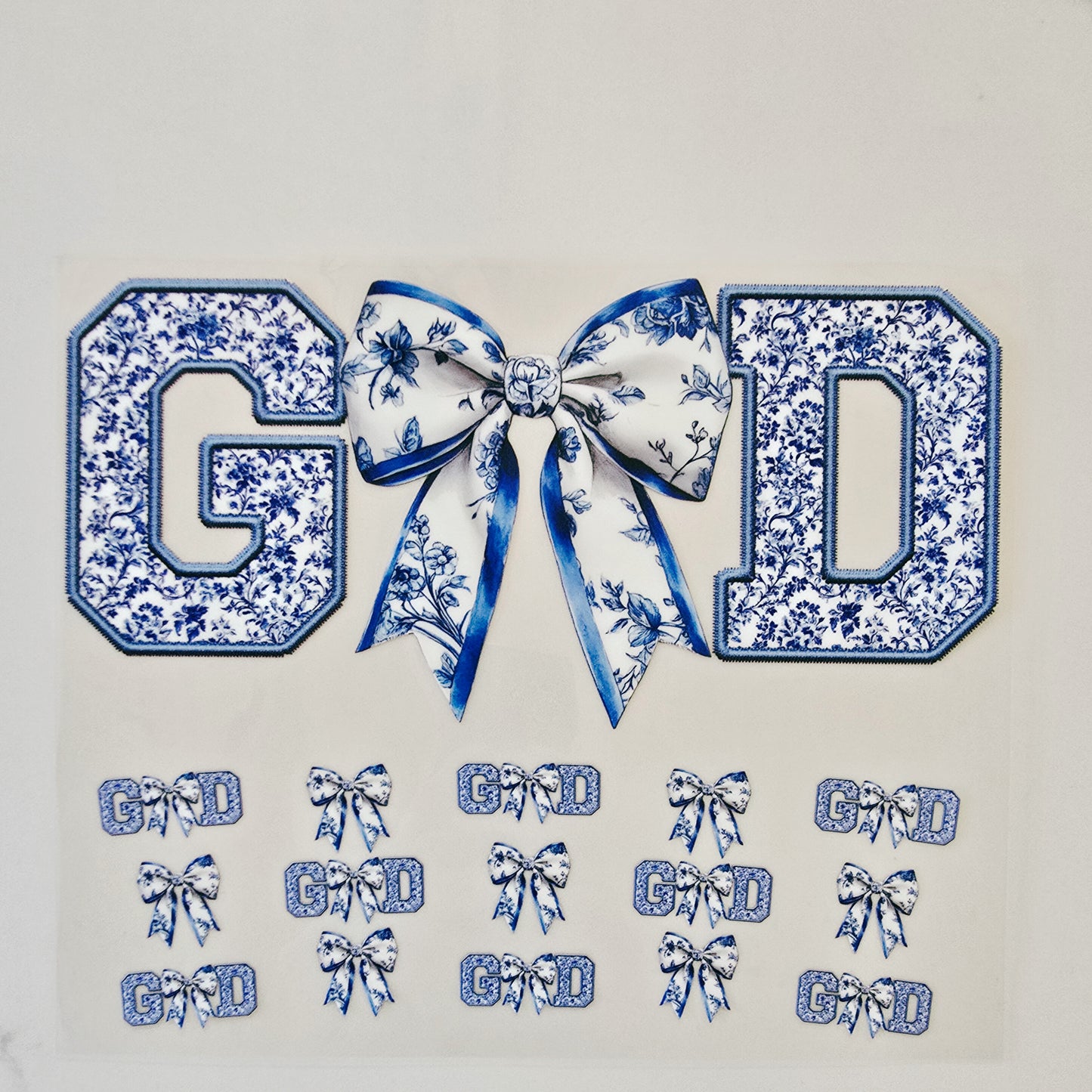 40oz Blue Floral God