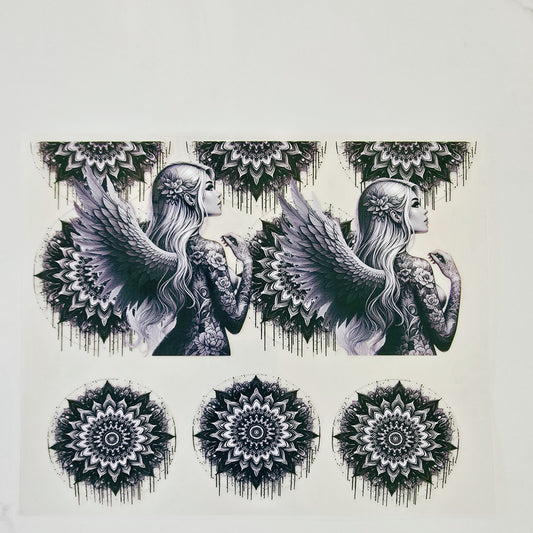 40oz Black Angel Tattoo Girl