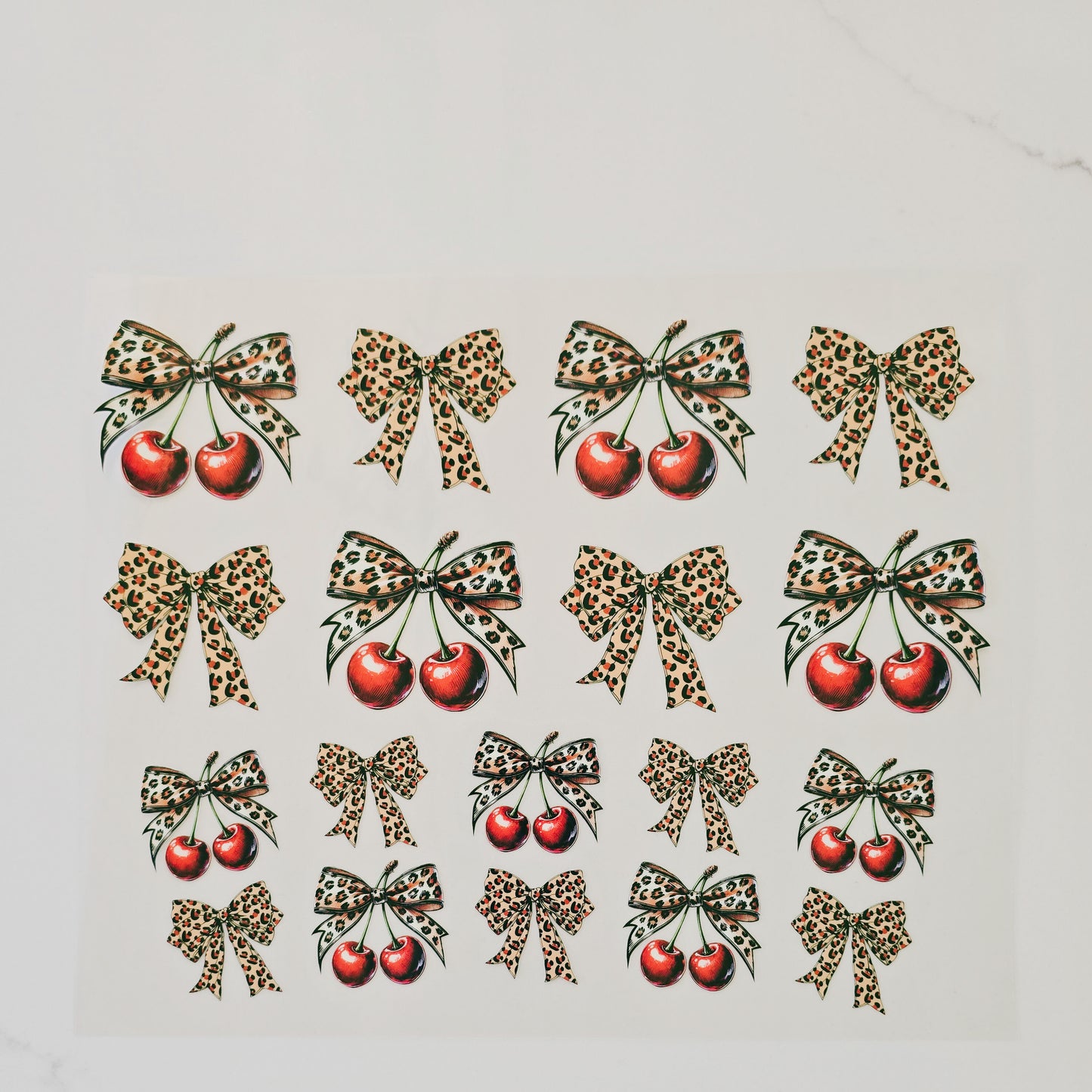 40oz Leopard Bow Cherries
