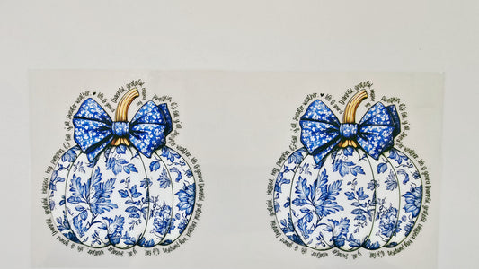 Blue Patterned Pumpkins