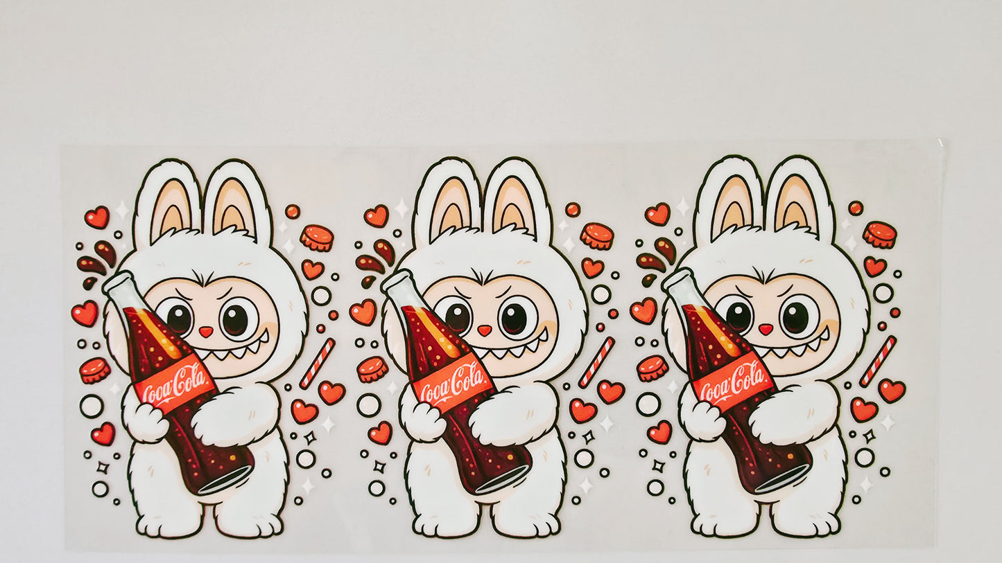 Labubu holding Coca Cola
