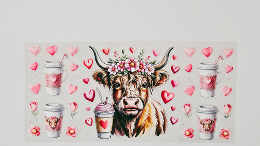 Pink Heart Cow