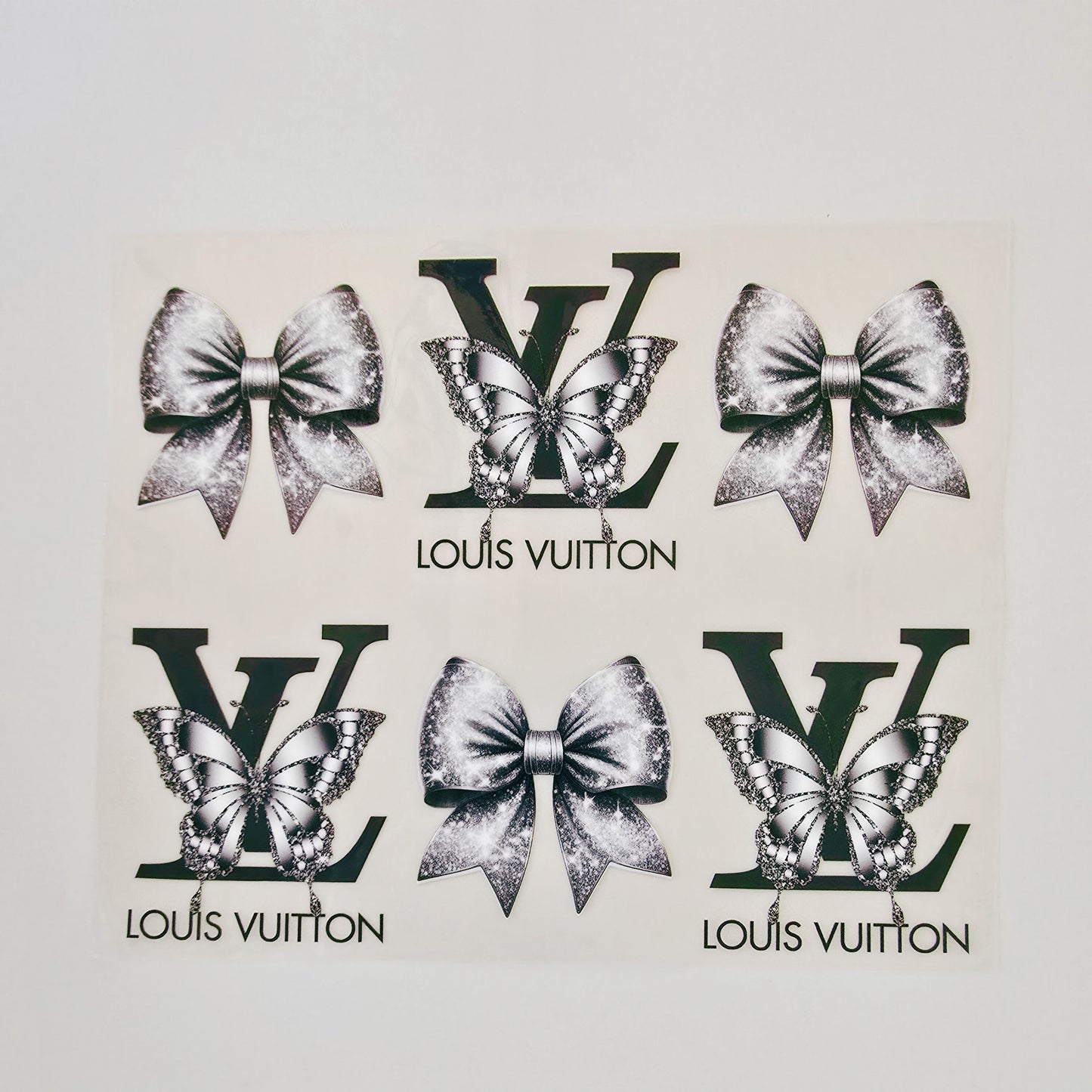 20oz Black & Silver LV Bows & Butterflies
