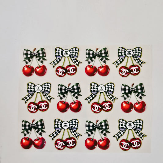 20oz Chanel Checkered Bow & Cherries