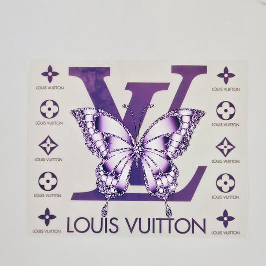 20oz Purple LV Butterfly