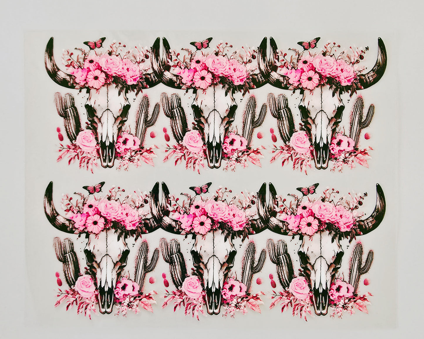 20oz Skull with Pink Flowers