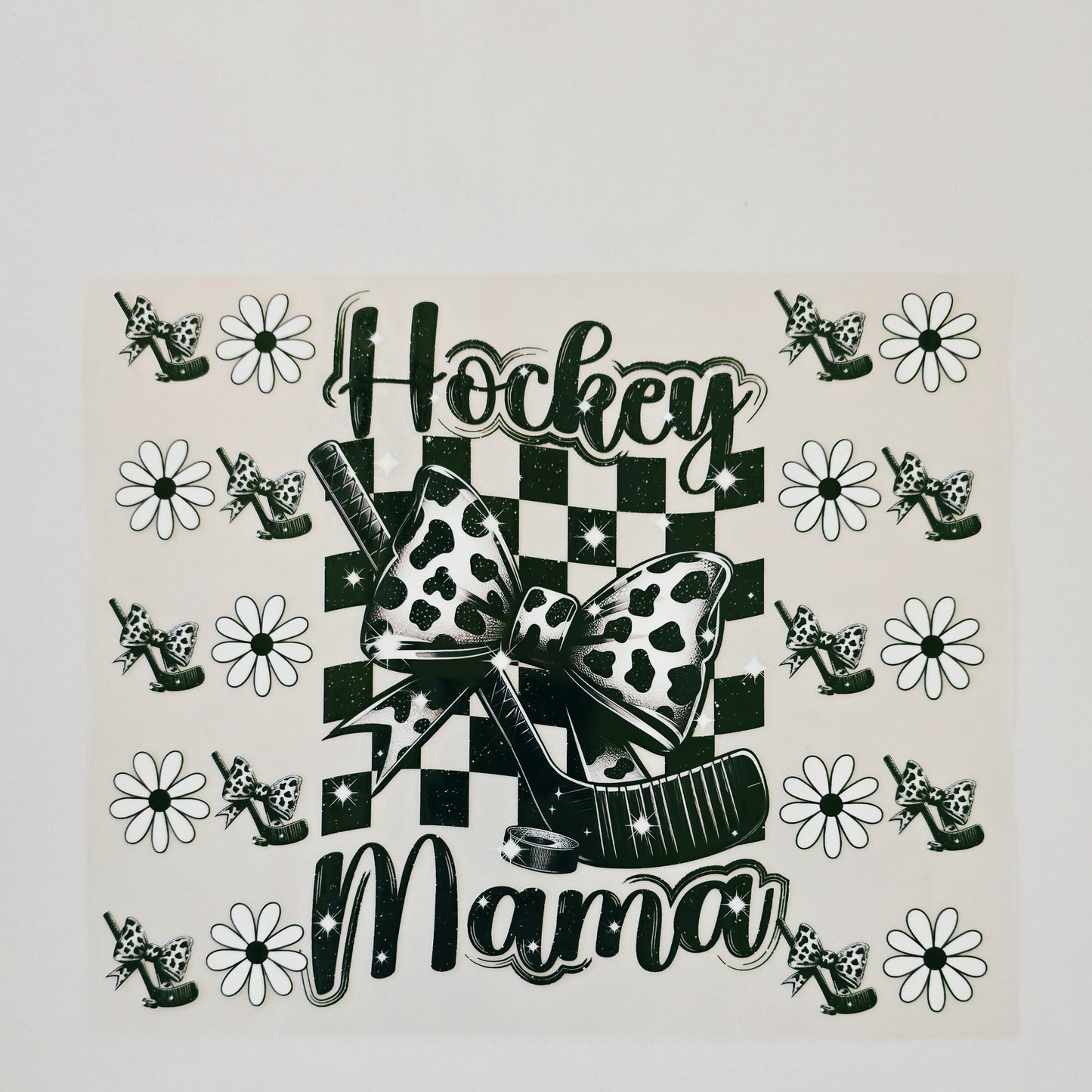 20oz Checkered Hockey Mama