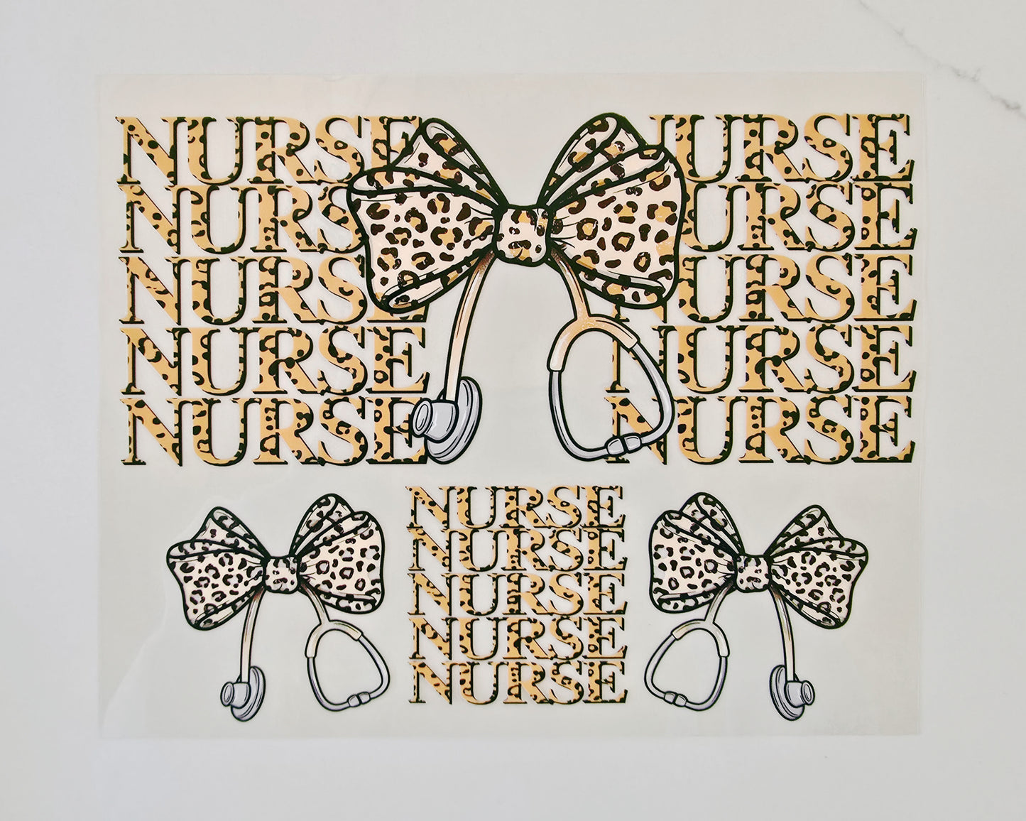 40oz Leopard Print Nurse
