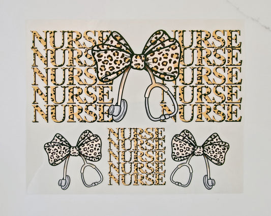 40oz Leopard Print Nurse
