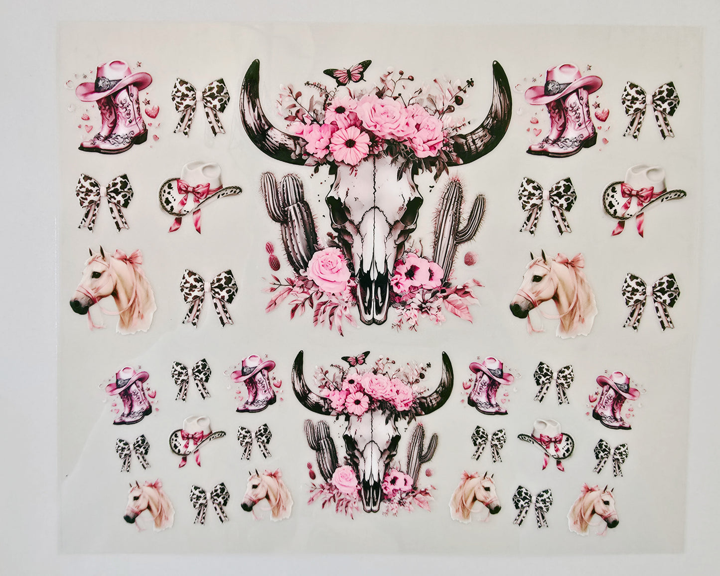 40oz Skull, Horses, Hats & Bows