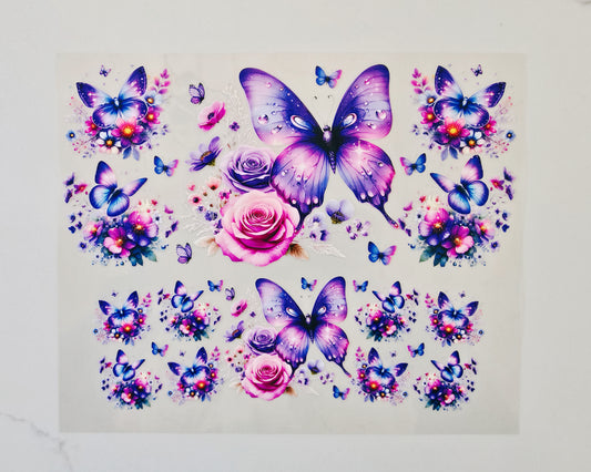 40oz Purple Butterflies