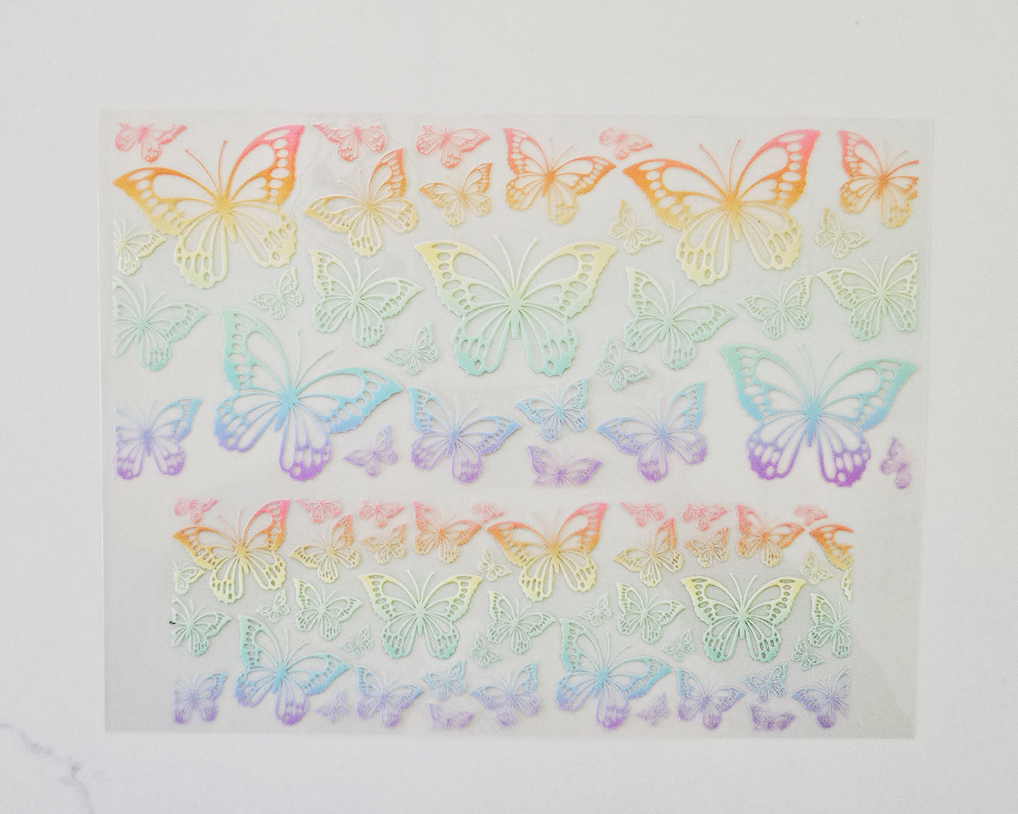 40oz Light Multicolored Butterflies