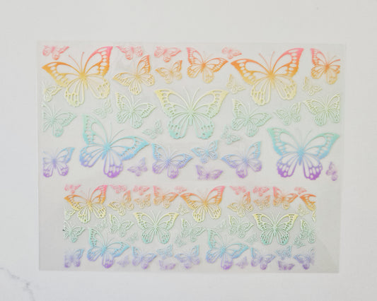 40oz Light Multicolored Butterflies