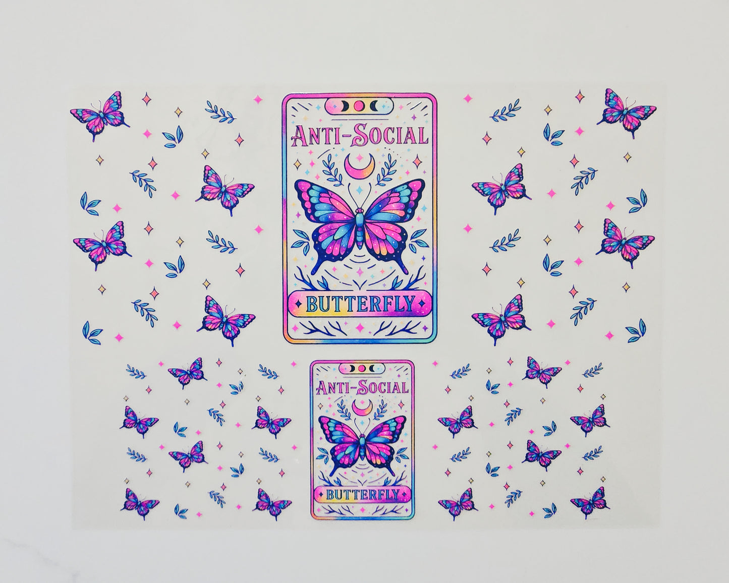 40oz Anti-Social Butterfly Tarot Card