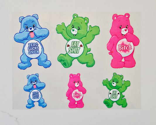 40oz Multicolored Swear Bears