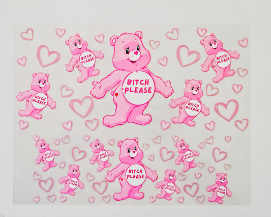 40oz Light Pink Swear Bear