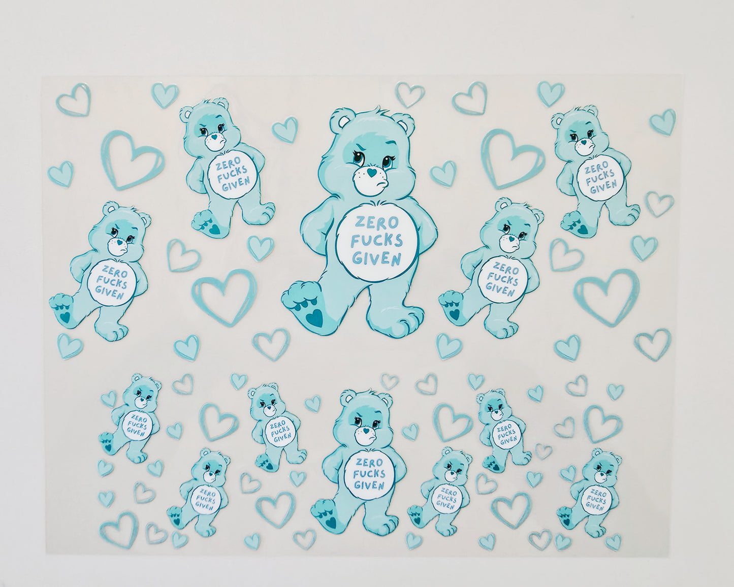 40oz Light Blue Swear Bear