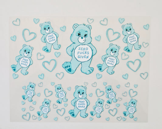 40oz Light Blue Swear Bear
