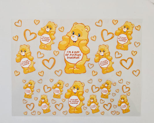 40oz Yellow Swear Bear