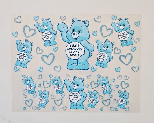 40oz Blue Swear Bear