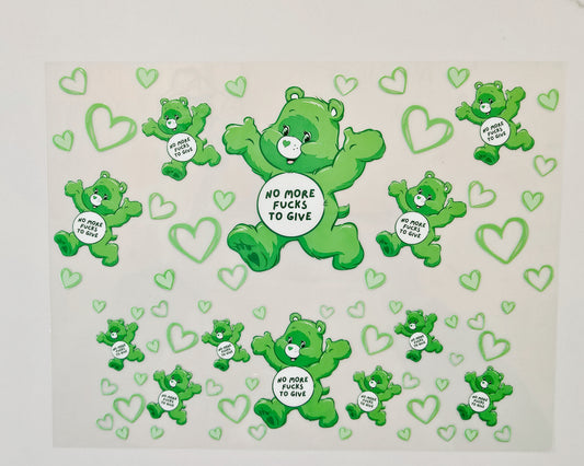 40oz Green Swear Bear