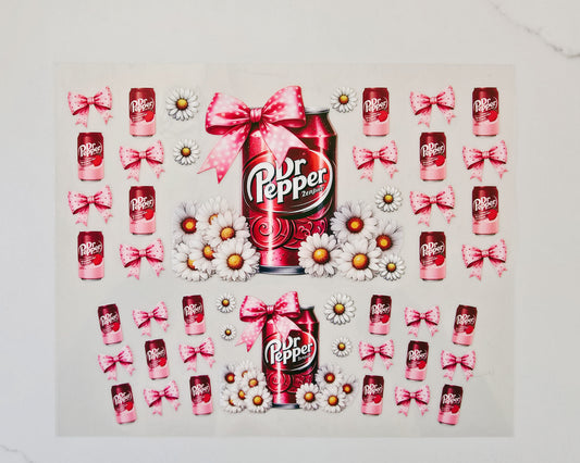 40oz Dr Pepper with Flowers