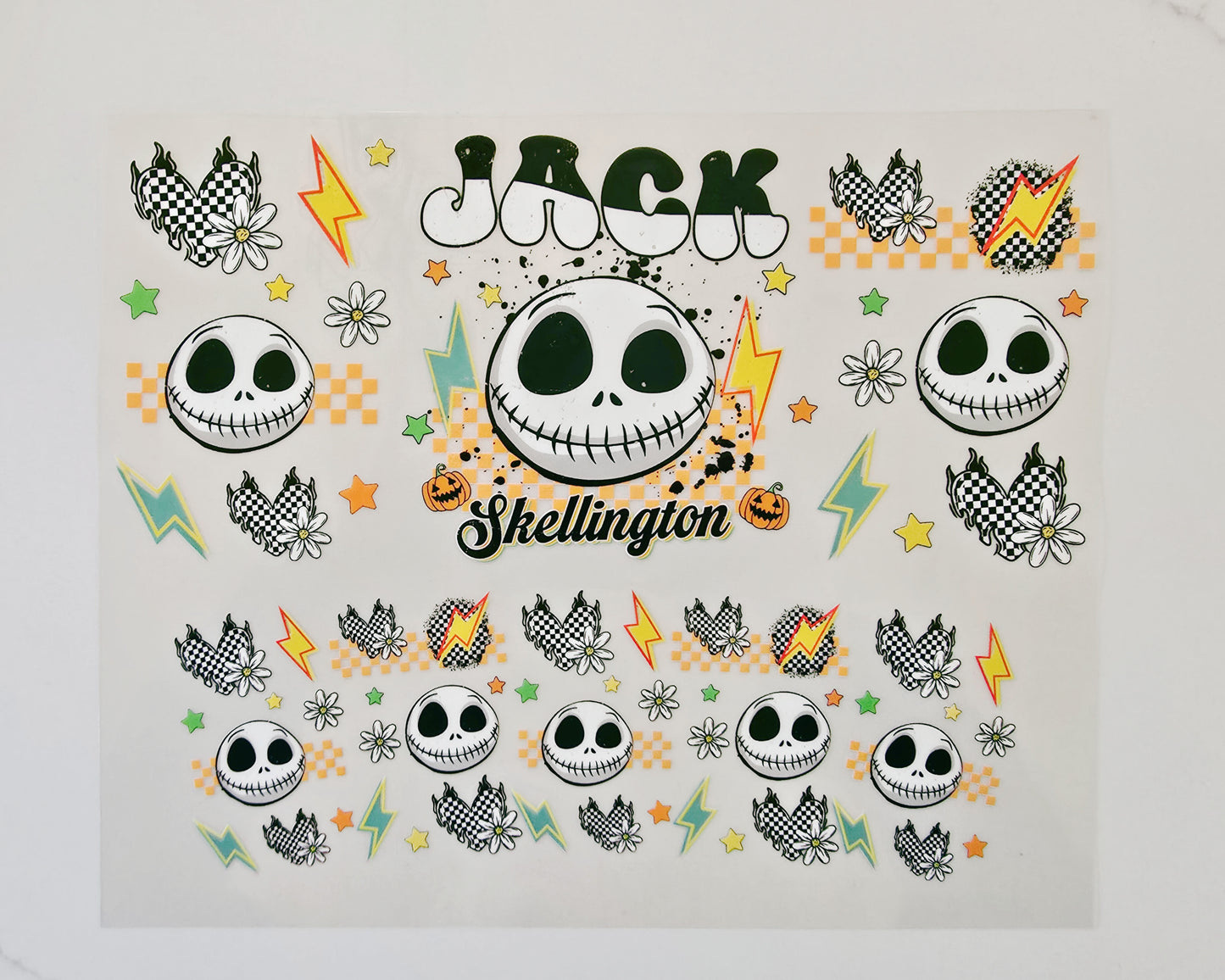 40oz Checkered Jack Skeleton