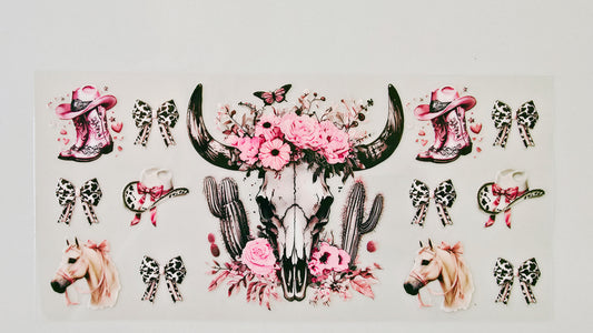 Country Skull, Horses, Boots, Hats & Bows