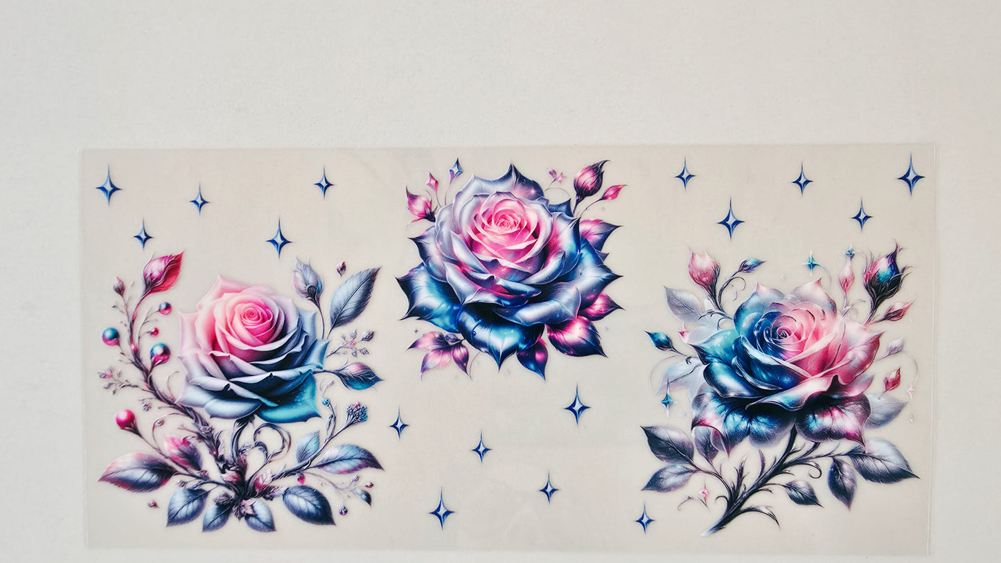 Pink, Blue & Purple Roses