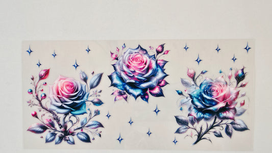 Pink, Blue & Purple Roses