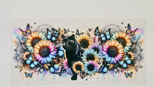 Black Panther with Flowers