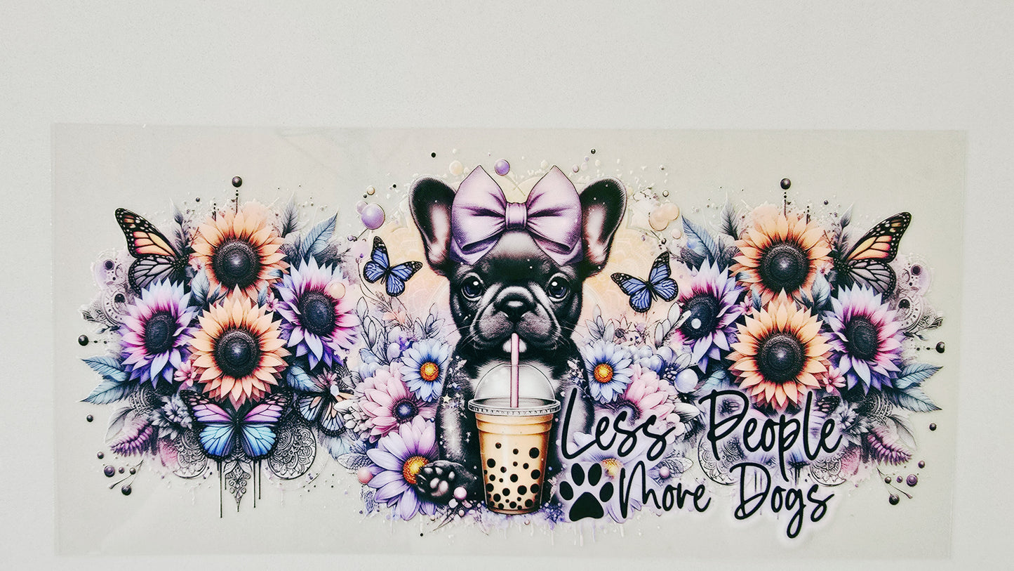 French Bulldog with Flowers