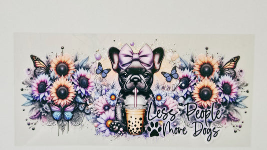 French Bulldog with Flowers