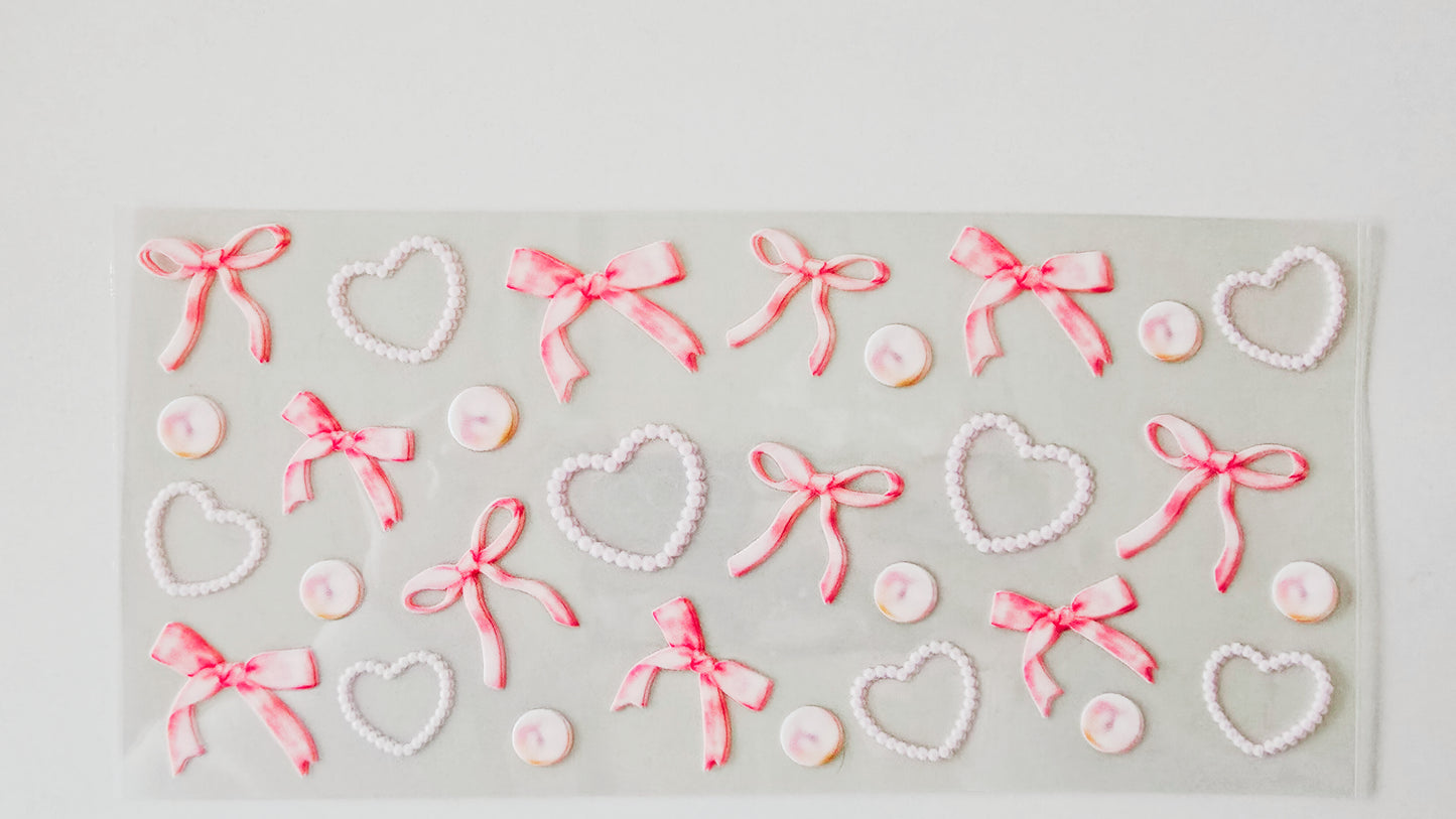 Pink Bows & Pearl Hearts