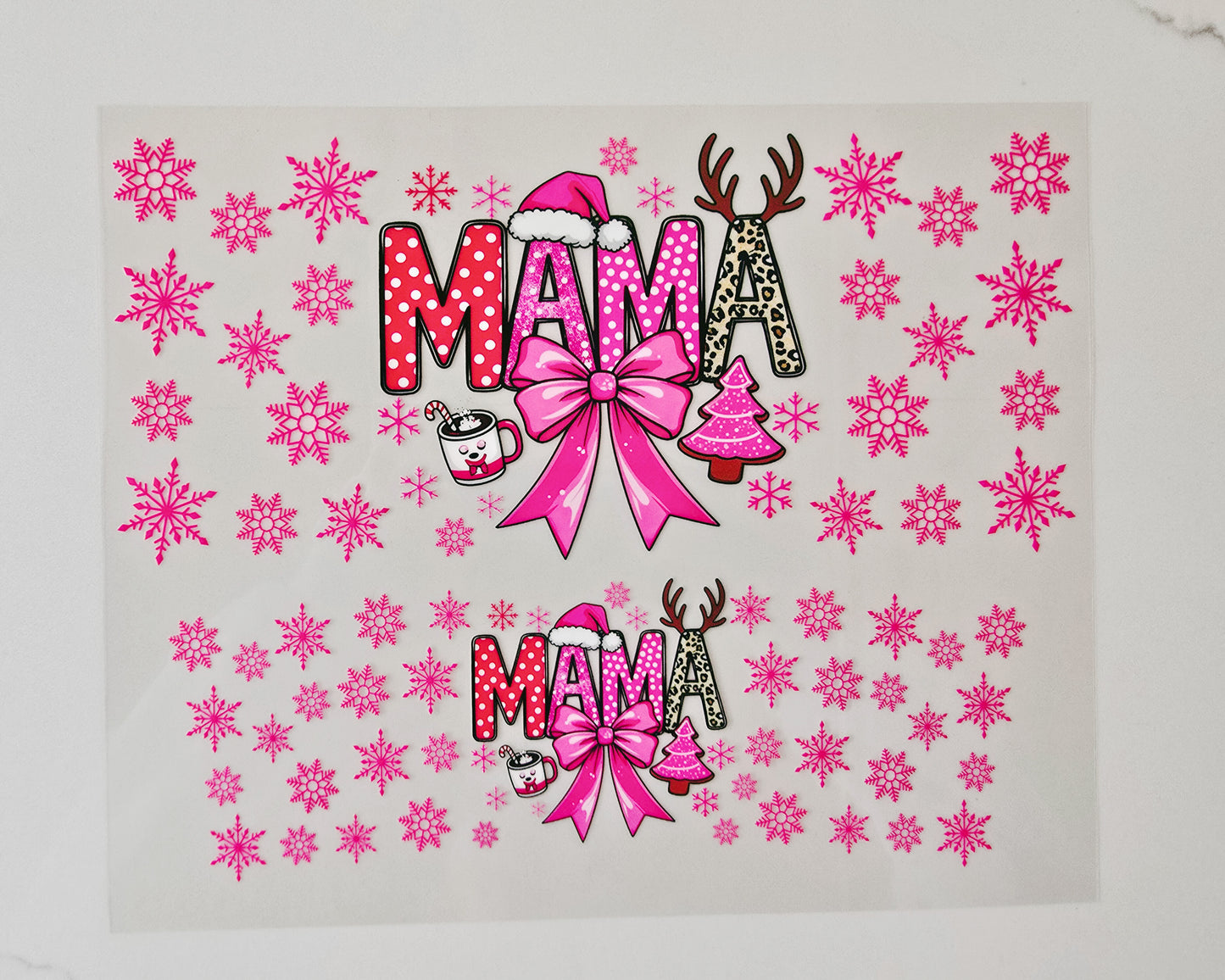 40oz Pink Snowflake Mama