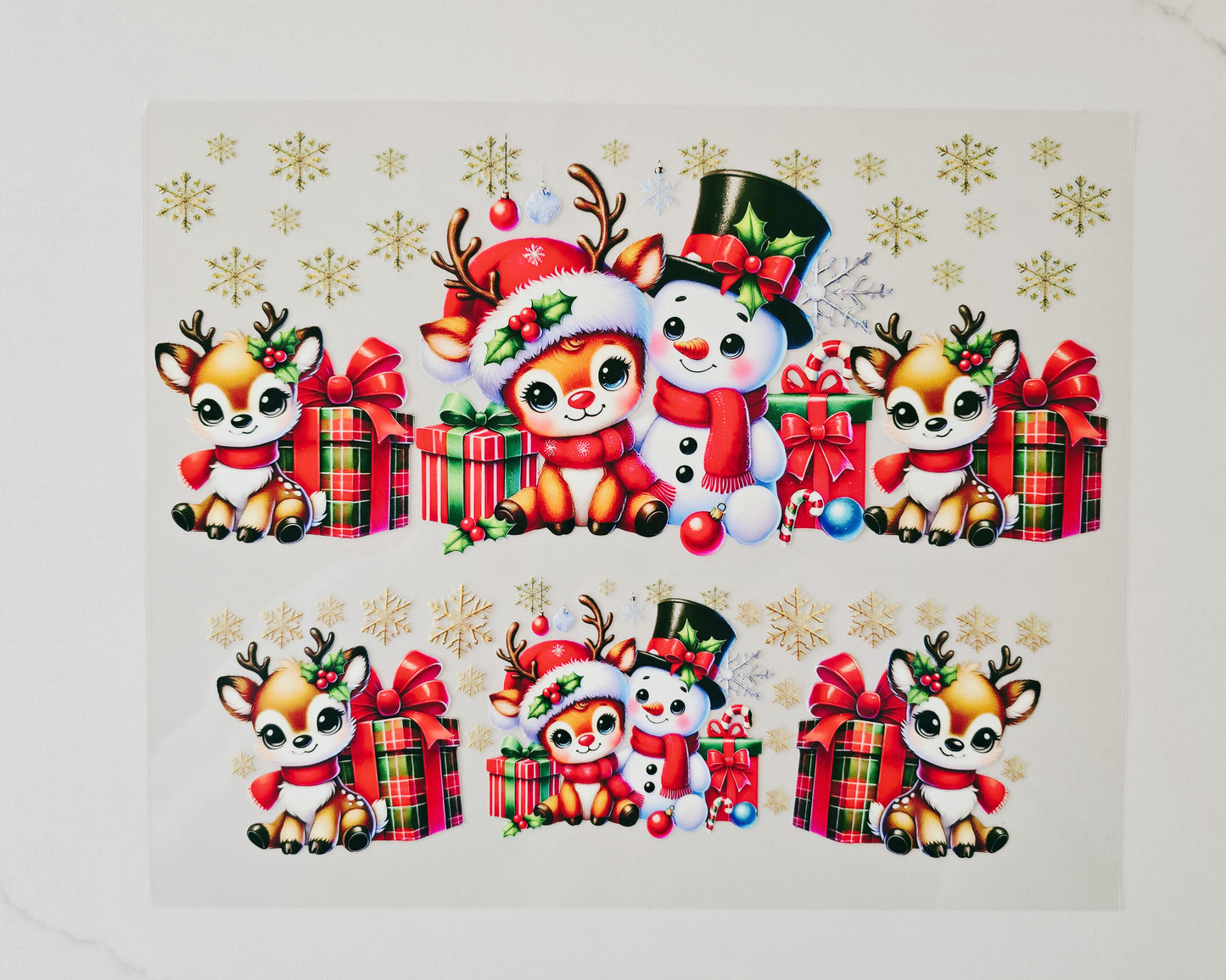 40oz Reindeer & Snowman