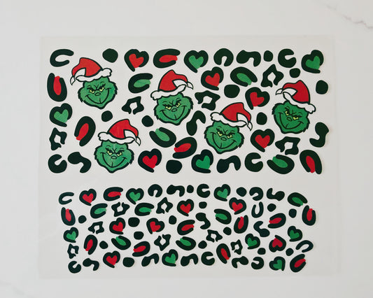 40oz Leopard Print Grinch