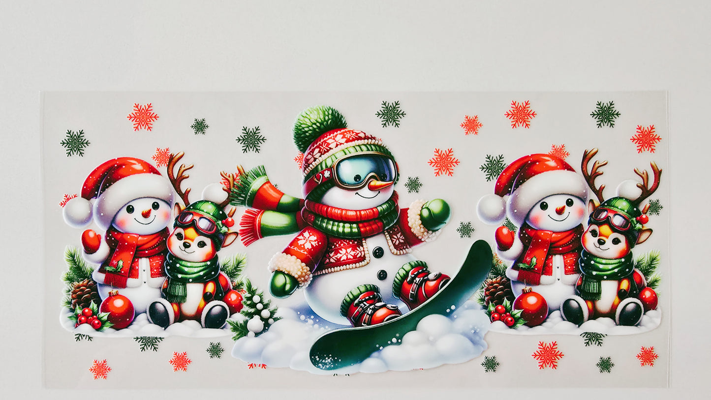 Snowboarding Snowman