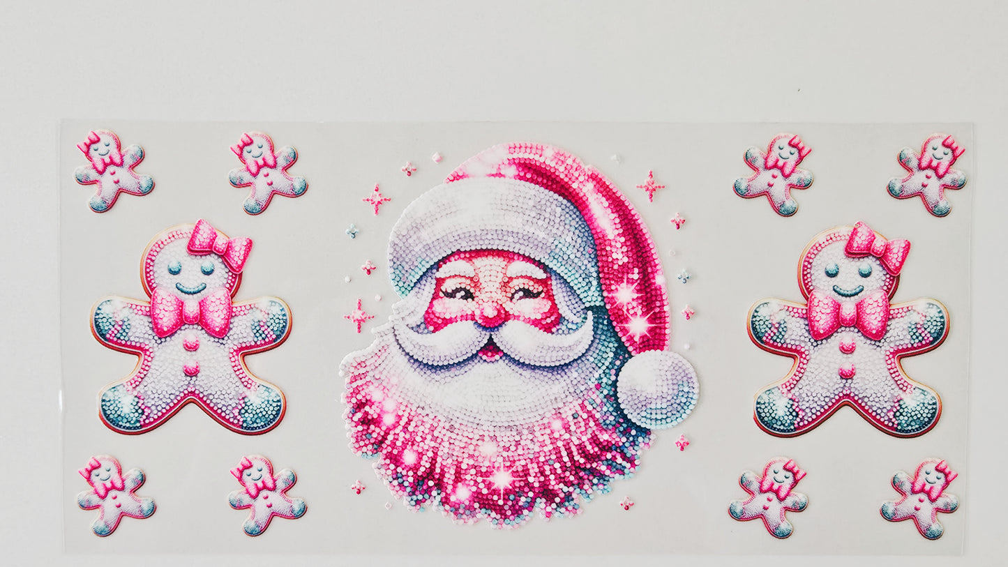 Sparkly Pink Santa