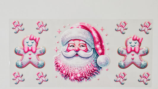 Sparkly Pink Santa