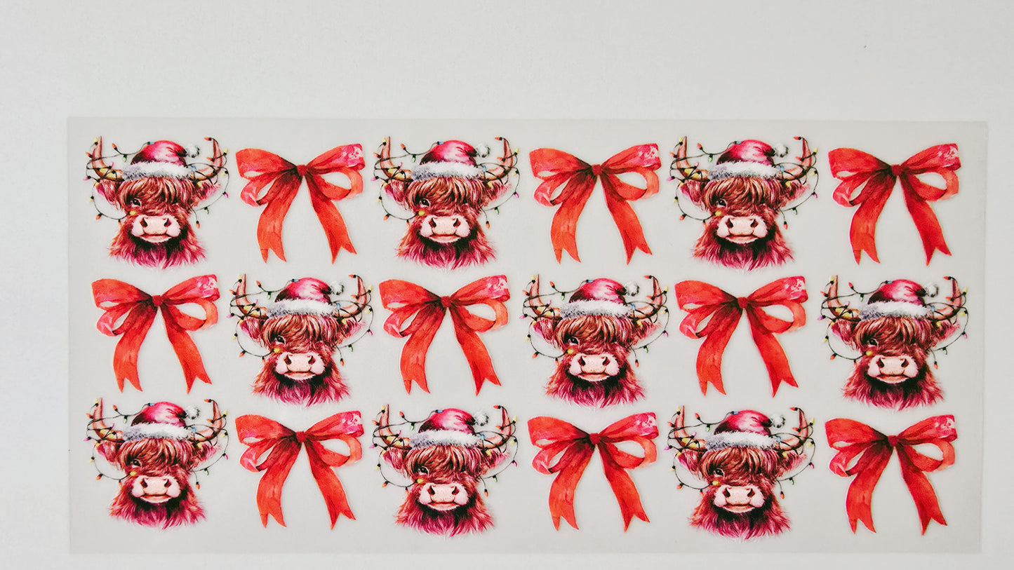 Cows with Santa Hats & Lights