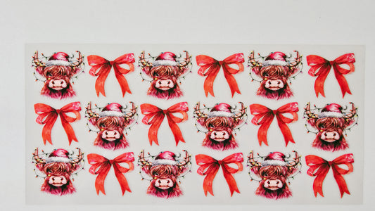 Cows with Santa Hats & Lights