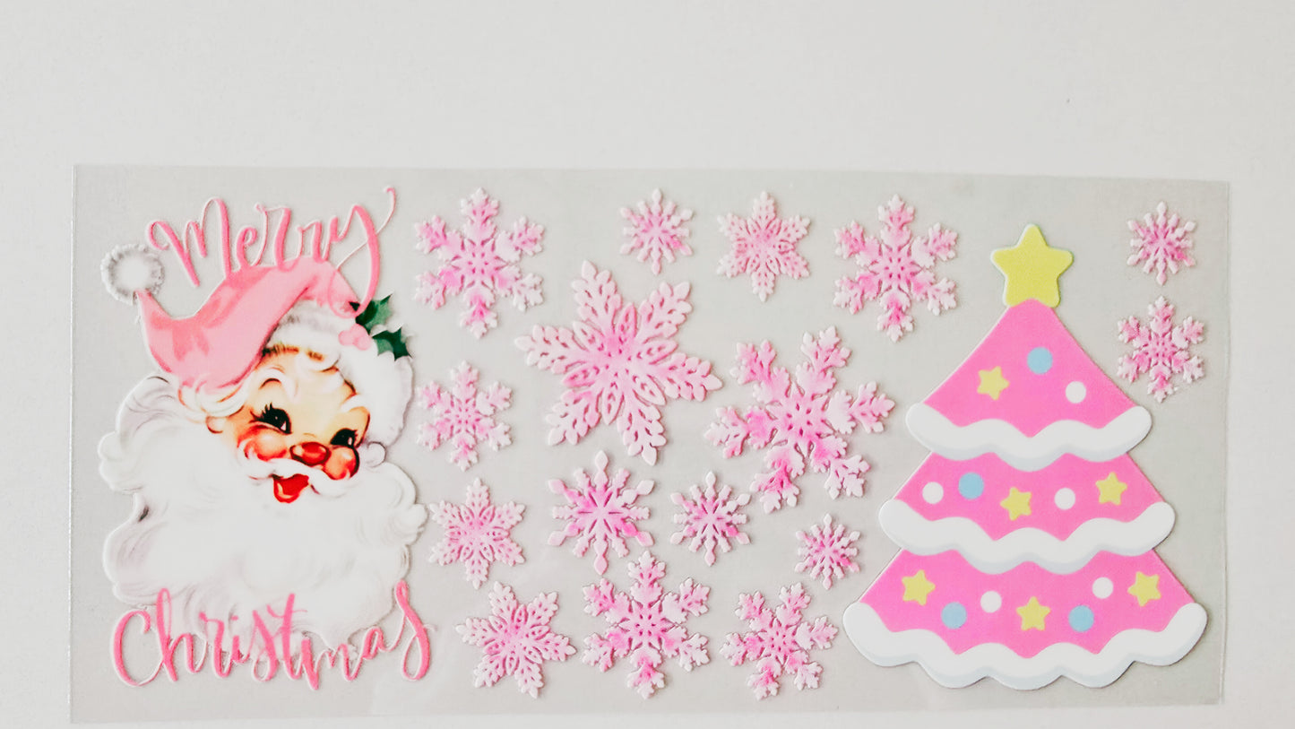 Pink Merry Christmas Santa