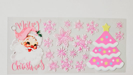 Pink Merry Christmas Santa