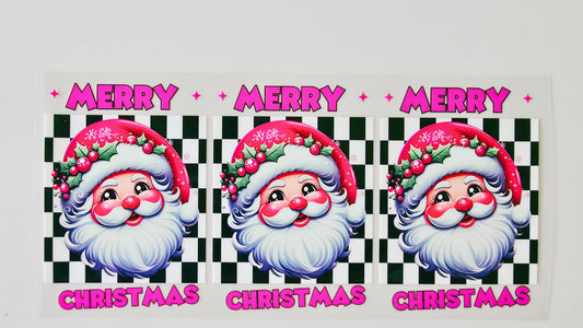 Checkered Merry Christmas Santa