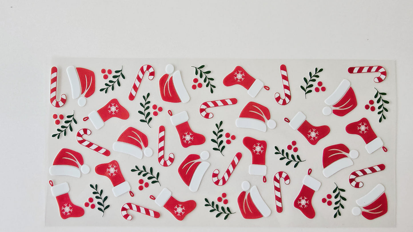 Christmas Stockings, Hats & Candy Canes