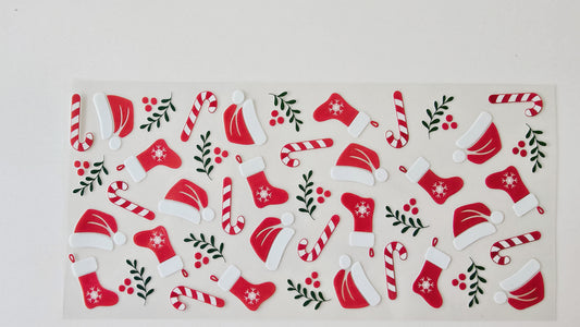 Christmas Stockings, Hats & Candy Canes