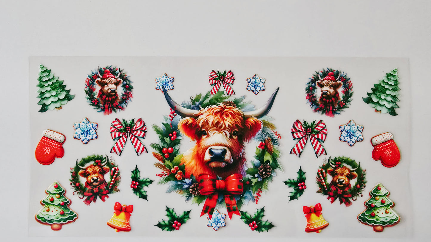 Christmas Wreath Cow