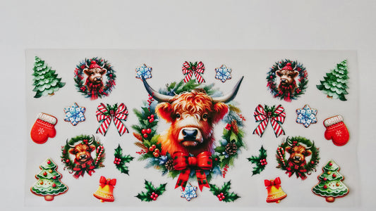 Christmas Wreath Cow
