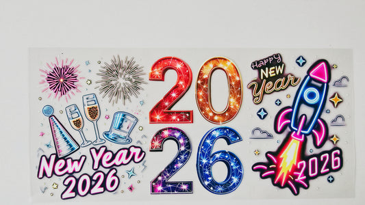 Multicolored Happy New Year